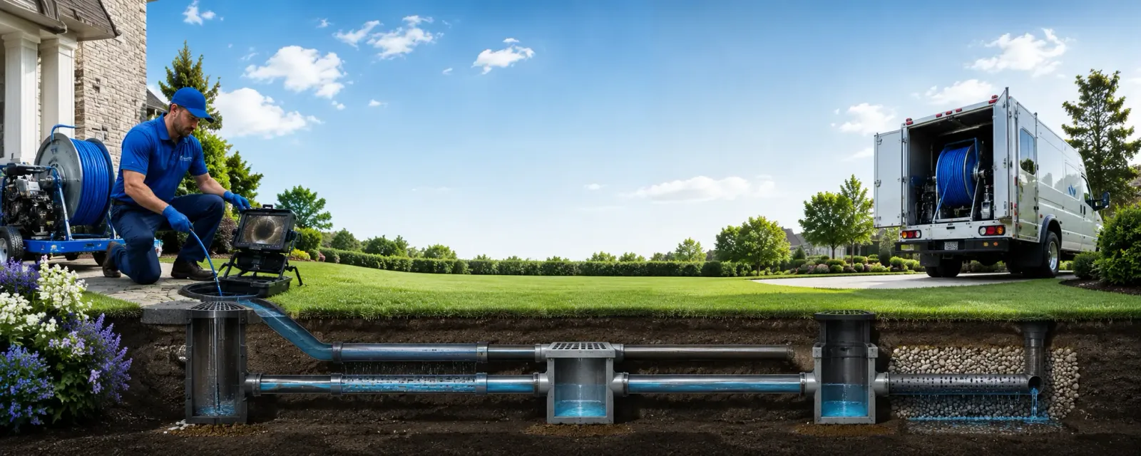 Outdoor drain cleaning information for New Market, IA
